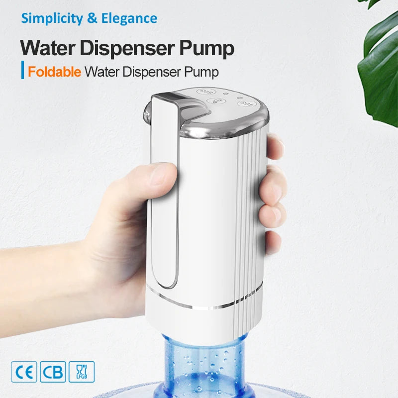 NOCCLILI Foldable Electric Water Dispenser Pump – Portable, USB-Rechargeable Bottle Pump with One-Touch Control for Home, Office & Travel
